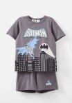 Cotton On Jordan Short Sleeve Pyjama Set License - Lcn Wb Rabbit Grey batman Glow