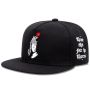 Fashionable Rose Embroidered Baseball Cap Flat Brim Hat Summer Sun Hat