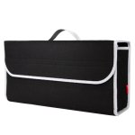 2 Pcs Car Trunk Felt Folding Storage Box Car Finishing Box Black Large