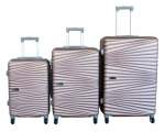 Smte 3-PIECE Travel Luggage Suitcase Set-stylish And Convenient Rose Gold With Keychain
