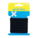 Black Hair Ties Knitted 6-PACK