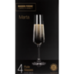 Marta Lead-free Crystal Flute Glasses 4-PACK