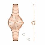 Pyper Rose Gold-tone Woman's Watch And Jewelry Gift Set MK1040