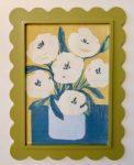 Flower Picture Green Scalloped Frame – 2.5X60X42CM