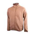 Mens French Knit Zip Through Jacket Savannah Melange - 10XL
