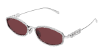 Gucci Sunglasses Womens In Silver Red GG1803S-002 - Silver Onesize