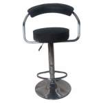 Smte CODE:319 Bar Stool With Backrest Modern Design Black