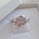 CRI103580 - 925 Sterling Silver Personalized Names And Birthstones Ring