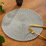 Round Placemat Speckled Grey