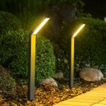 1/2PCS Outdoor Solar Light R-type Solar Path Light Adjustable White Light Warm Light Neutral Light Suitable For Courtyard Garden