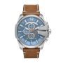 Diesel Mega Chief Mens Brown Leather Strap WATCH-DZ4458