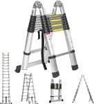 Classladder Folding Aluminium Telescopic Step Ladder Multi-purpose - 5 M