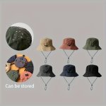 1PC Foldable Portable Outdoor Mountaineering Hat With Backpack Buckle Waterproof Quick Drying Fishing Sunshade Bucket Hat For Me