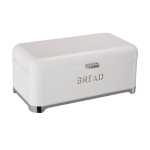 Deluxe White With Silver Base Bread Bin - CH911-N
