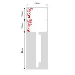 NB228 - - B1 B21 B3S B4 - 25X75MM - 100 Red Pattern Labels