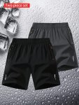 Men's Athletic Running Shorts Casual Sportswear Breathable Quick-dry With Pockets And Elastic Waistband