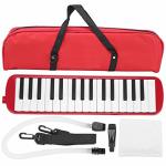 Melodica 32 Key Wind Musical Instrument Suitable For Beginner Practice Bag Red