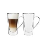 Double Walled Latte Mug Set Of 2 340ML