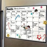 Magnetic Monthly Planner Calendar With Easy-erase Surface Includes Free Dry Erase Marker - Perfect For Kitchen Fridge Organizati