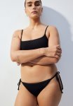 Tie Tanga Bikini Bottoms - Black