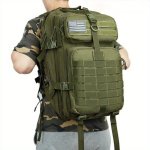 Cool Large Capacity Outdoor Backpack For Men Made Of Waterproof 1000D Nylon Perfect For Fishing & Camping & Mountaineering & Hik