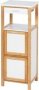 Wenko - Finja Shelf Unit W/ 2 Compartments + Drawer - Bamboo