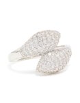Silver Cubic Zirconia Snake Head Ring - M l