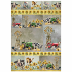 Cow And Sunflower A3 Sticker Sheet