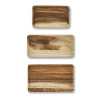 Wooden Square Trays Small Medium Large - Large