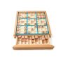 Wooden Sudoku Board Game With Drawer Wood Puzzle Game Toy For Kids Adults