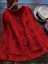 Solid Button Down Cable Knit Cardigan Casual Long Sleeve Scallop Trim Sweater Women's Clothing