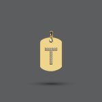 Diamond Tag Initial Pendant