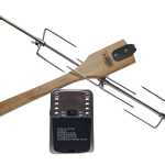 Stainless Steel Rotisserie Shaft 650MM Silent Rotisserie Motor & Free Weber Combo - Free Weber Grill Cleaning Brush