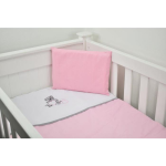 Cabbage Creek 3 Piece Cot Linen Set - Grey Teddy & Pink Hearts