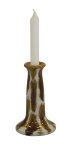 Brown Clay Candle Holders - Bubbled