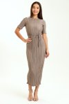 Ladies Zuri Short Sleeve Belted Midaxi Dress
