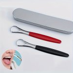 Tongue Scraper Tongue Coating Scraper Reduce Bad Breath For Oral Care Stainless Steel Tongue Cleaners Mental Tongue Cleaning Too