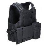 Silver Knight Tactical Vest With Magazine Pouch Utility Bag Releasable Armor Carrier Vest
