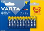 Varta Longlife Power Alkaline Aaa 10 Battery