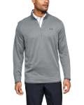 Men's Ua Golf Sweater Fleece Zip - Black Medium Heather Md