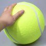 1PC Durable 24CM Inflatable Interactive Tennis Ball Dog Chew Toy - Ideal For Large Breeds Polyethylene Material