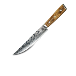 Lifespace Luxury 7" Boning Olive Wood Full Tang Damascus Knife