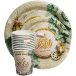 Eid Mubarak Green Gold Paperplate Set 30PC