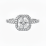 Lab Grown Diamond 9CT White Gold 1CT Asscher Cut Ring - R