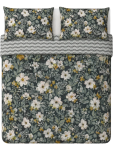 Floral King Size Duvet Cover - 230 X 220 Cm Blue