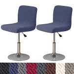 Hfcnmy Bar Stool Covers With Backs 2 Pack Stretch Bar Stool Chair Covers Jacquard Bar Stool Covers Washable Bar Chair Covers Swi