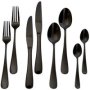 8 Piece Stainless Steel Cutlery Set Black