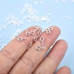100PCS MINI Screw Eye Pins Eye Pin Eyelets Screw Hooks Threaded Clasp Connector Pendant For Resin Mold Jewelry Making Accessorie