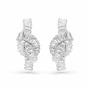 SWAROVSKI Matrix Earrings Baguette Cut Knot White Rhodium Plated