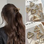 Chic Geometric Acetate Hair Claw Clamps Metal Hair Crab Women Girls Hair Clip Leopard Hairpin Hair Crab Hair Accessories Ideal C